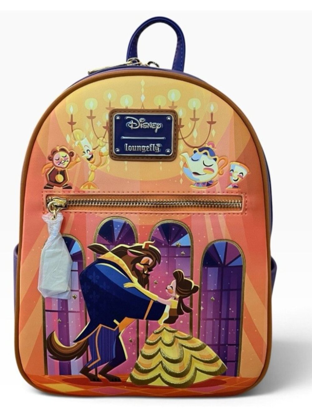 Loungefly Beauty and the Beast Ballroom Scene Disney Mini Backpack Bag NWT